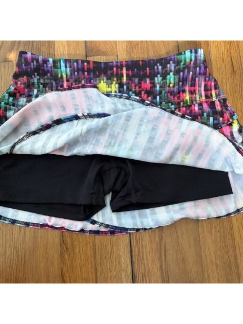 Lucky In Love Women's Multicolor Tiered Tennis Skort Skirt Golf Size S (A41) - Picture 7 of 9